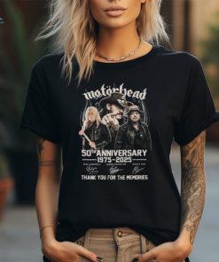 Official Motorhead 50th Anniversary 1975 2025 Thank You For The Memories Signatures Shirt