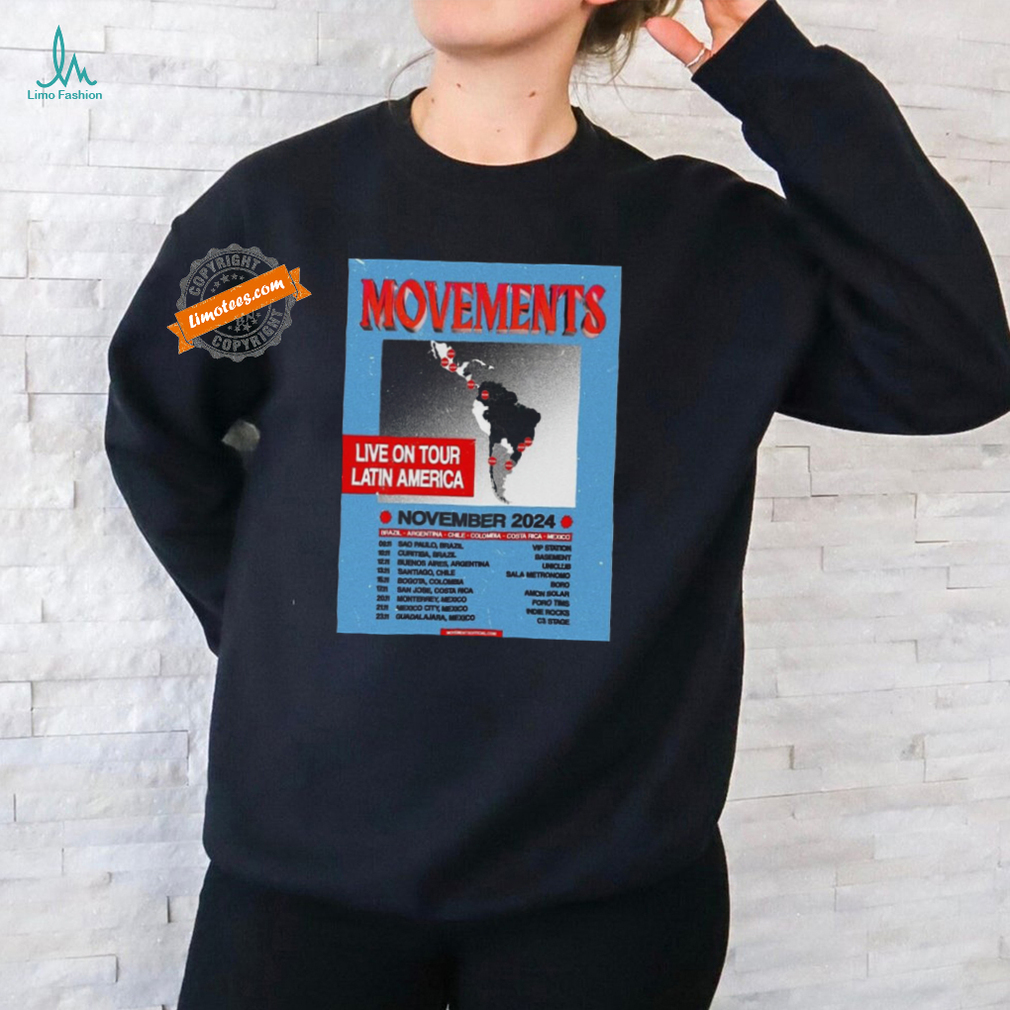 Official Movements November Tour 2024 Poster Shirt Official Movements November Tour 2024 Poster Shirt