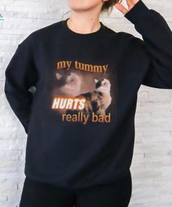 Official My Tummy Hurts Really Bad Cat Shirt