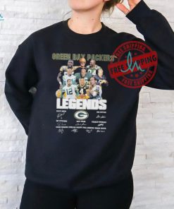 Official NFL Green Bay Packers Football Team Legends siganature T Shirt