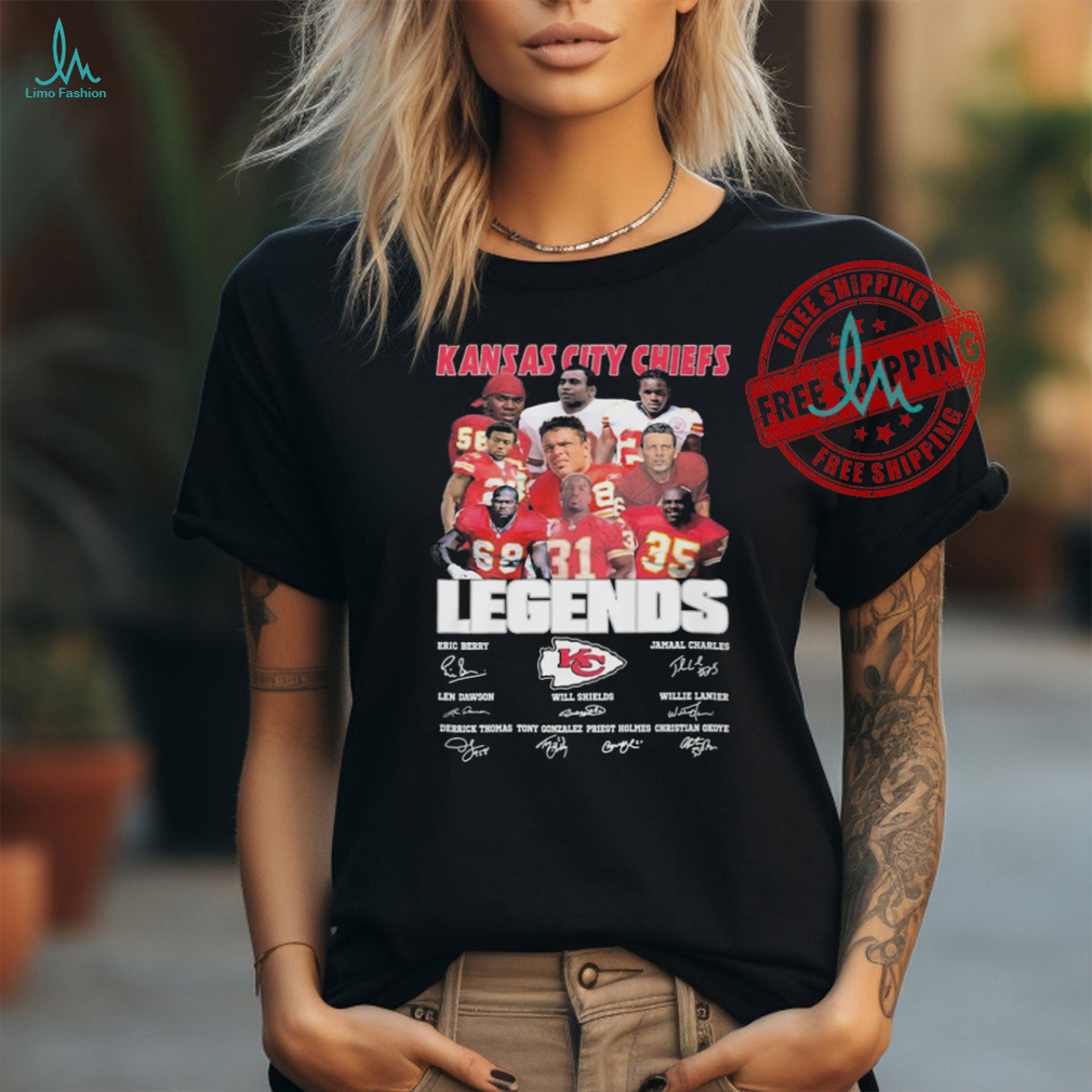 Official NFL Kansas City Chiefs Football Team Player Signature Legends T Shirt Official NFL Kansas City Chiefs Football Team Player Signature Legends T Shirt