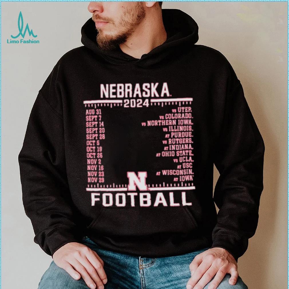 Official Nebraska Cornhuskers Champion 2024 Football Schedule Shirt Official Nebraska Cornhuskers Champion 2024 Football Schedule Shirt