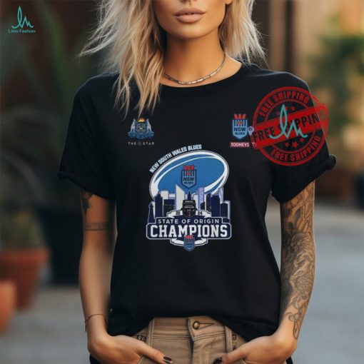 Official New South Wales Blues 2024 State Of Origin Champions Skyline Shirt