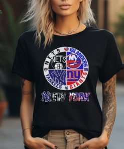 Official New York Islanders NY Giants NY Yankees Brooklyn Nets Proud City Sport Fan T Shirt