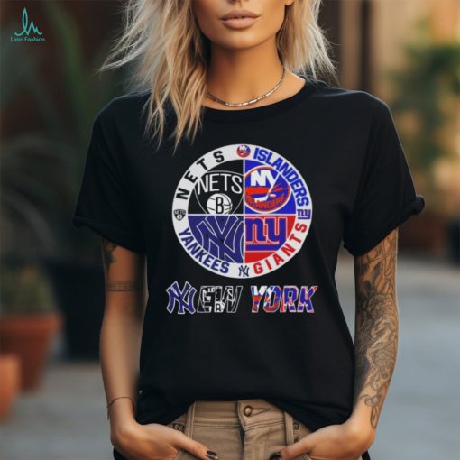 Official New York Islanders NY Giants NY Yankees Brooklyn Nets Proud City Sport Fan T Shirt