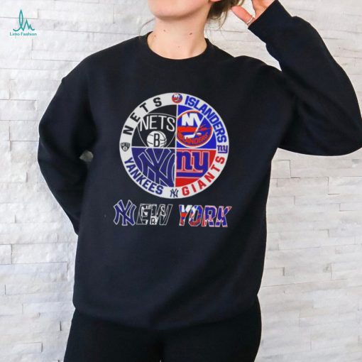 Official New York Islanders NY Giants NY Yankees Brooklyn Nets Proud City Sport Fan T Shirt