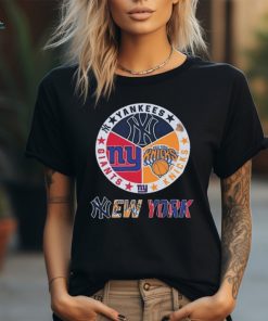 Official New York Knicks New York Yankees New York Giants Sports City Fan Proud shirt