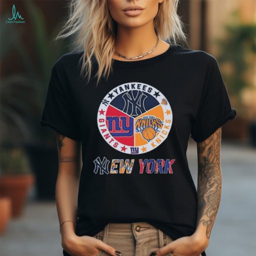 Official New York Knicks New York Yankees New York Giants Sports City Fan Proud shirt