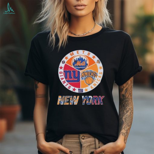 Official New York Mets New York Knicks New York Giants Sports City Fan Proud shirt