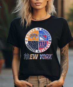 Official New York Rangers NY Yankees NY Giants NY Knicks Sports City Fan Proud shirt