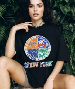 Official New York Yankees New York Jets NY Islanders NY Knicks Sports City Fan Proud T Shirt