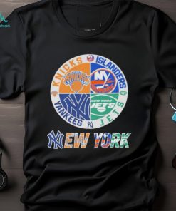 Official New York Yankees New York Jets NY Islanders NY Knicks Sports City Fan Proud T Shirt