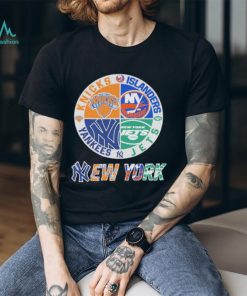 Official New York Yankees New York Jets NY Islanders NY Knicks Sports City Fan Proud T Shirt