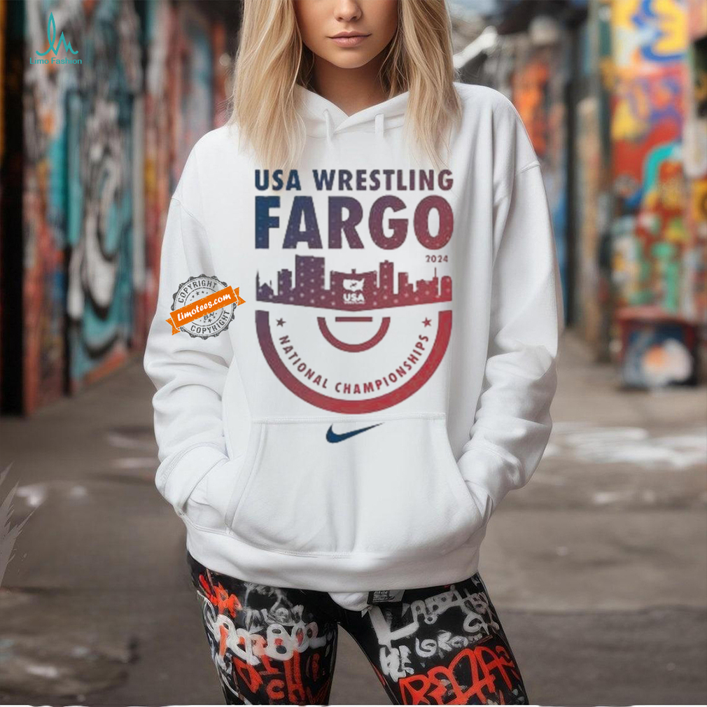 Official Nike USA Wrestling Fargo National Championships 2024 Dri Fit Cotton Shirt Official Nike USA Wrestling Fargo National Championships 2024 Dri Fit Cotton Shirt