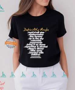 Official Oasis Definitely Maybe Tracklist Shirt
