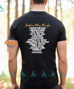 Official Oasis Definitely Maybe Tracklist Shirt