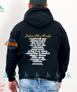 Official Oasis Definitely Maybe Tracklist Shirt