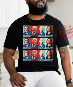 Official Obama Hope Trump Hate Biden Heal Harris Grow T Shirt