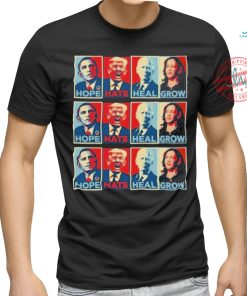 Official Obama Hope Trump Hate Biden Heal Harris Grow T Shirt