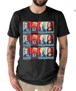 Official Obama Hope Trump Hate Biden Heal Harris Grow T Shirt