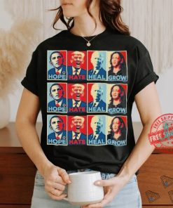 Official Obama Hope Trump Hate Biden Heal Harris Grow T Shirt