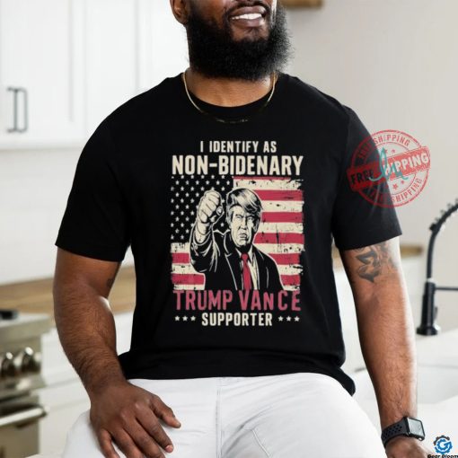 Official Official I Identify As Non Bidenary Trump Vance 2024 Supporter Shirt