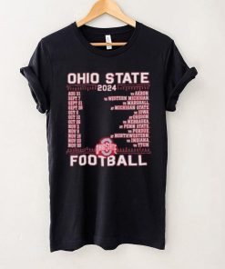 Official Ohio State Buckeyes Champion 2024 Football Schedule Shirt