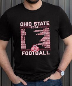 Official Ohio State Buckeyes Champion 2024 Football Schedule Shirt, hoodie, sweater, long sleeve and tank top Official Ohio State Buckeyes Champion 2024 Football Schedule Shirt
