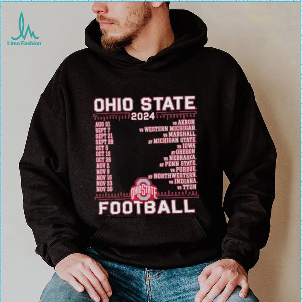 Official Ohio State Buckeyes Champion 2024 Football Schedule Shirt Official Ohio State Buckeyes Champion 2024 Football Schedule Shirt