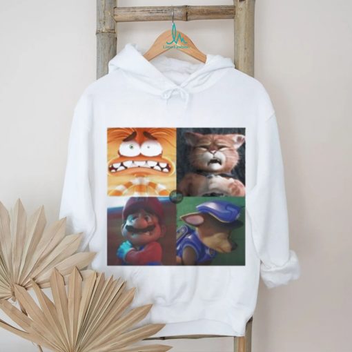 Official Panic Attack Anxiety Inside Out Puss In Boots Mario Paw Patrol Shirt