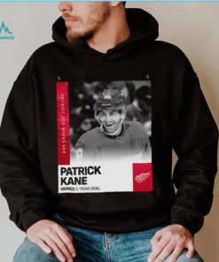 Official Patrick Kane Detroit Red Wings #88 Signed 1 year deal shirt