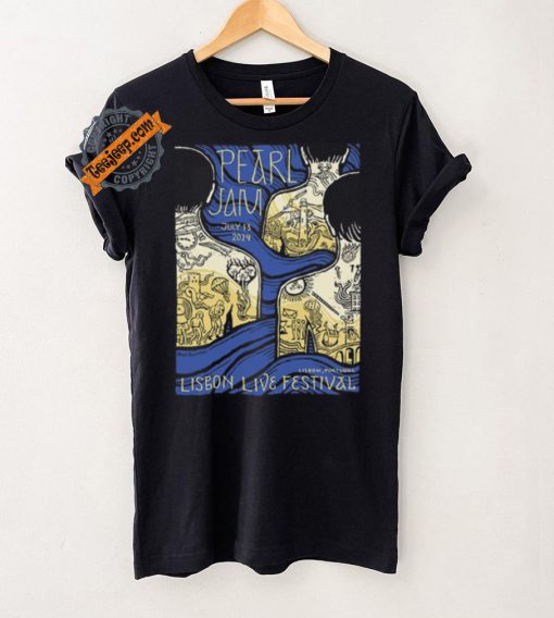 Official Pearl Jam Lisbon,Portugal Lisbon Live Festival July 13 2024 Poster shirt
