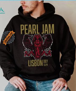 Official Pearl Jam Lisbon,Portugal Passeio Marítimo de Algés July 13 2024 tour shirt