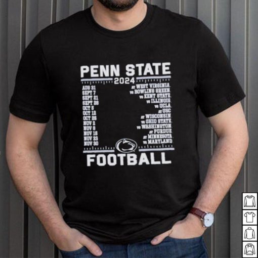 Official Penn State Nittany Lions Champion 2024 Football Schedule Shirt