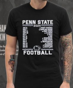 Official Penn State Nittany Lions Champion 2024 Football Schedule Shirt
