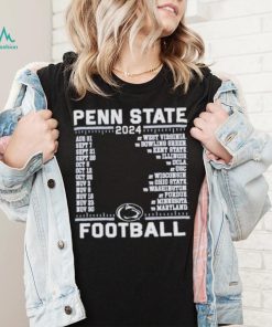 Official Penn State Nittany Lions Champion 2024 Football Schedule Shirt