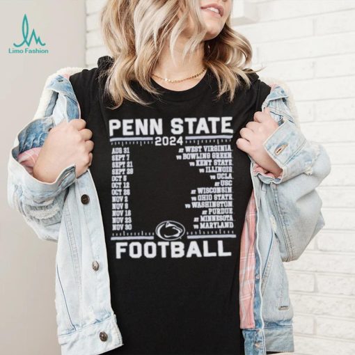 Official Penn State Nittany Lions Champion 2024 Football Schedule Shirt