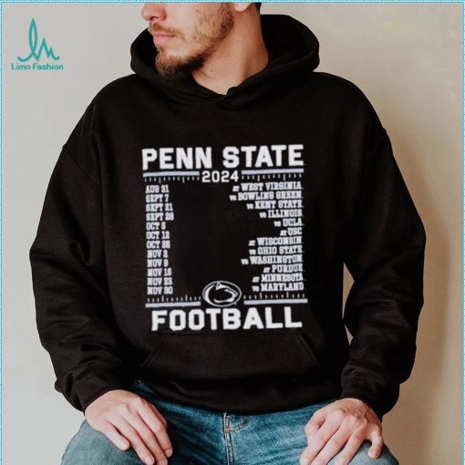 Official Penn State Nittany Lions Champion 2024 Football Schedule Shirt