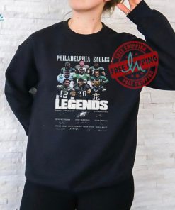 Official Philadelphia Eagles Legends Van Duren Dawkins Petters White signatures shirt