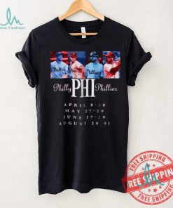 Official Philly Phillies April 8 10 May 27 29 June 27 29 August 28 31 Tour of 2025 shirt