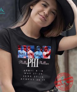 Official Philly Phillies April 8 10 May 27 29 June 27 29 August 28 31 Tour of 2025 shirt