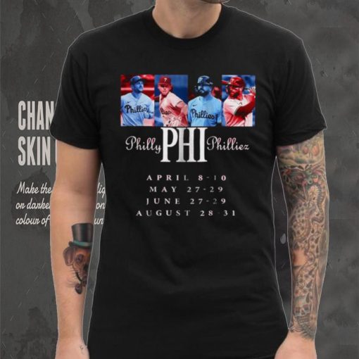 Official Philly Phillies April 8 10 May 27 29 June 27 29 August 28 31 Tour of 2025 shirt