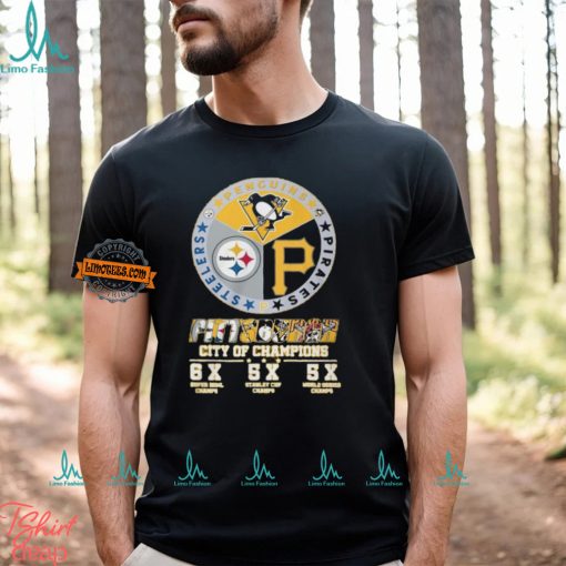 Official Pittsburgh Sports Teams City Of Champions 2024 T Shirt