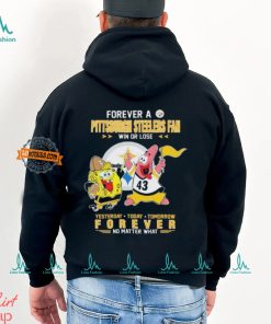 Official Pittsburgh Steelers Forever Fan No Matter What SpongeBob SquarePants Shirt, hoodie, sweater, long sleeve and tank top Official Pittsburgh Steelers Forever Fan No Matter What SpongeBob SquarePants Shirt