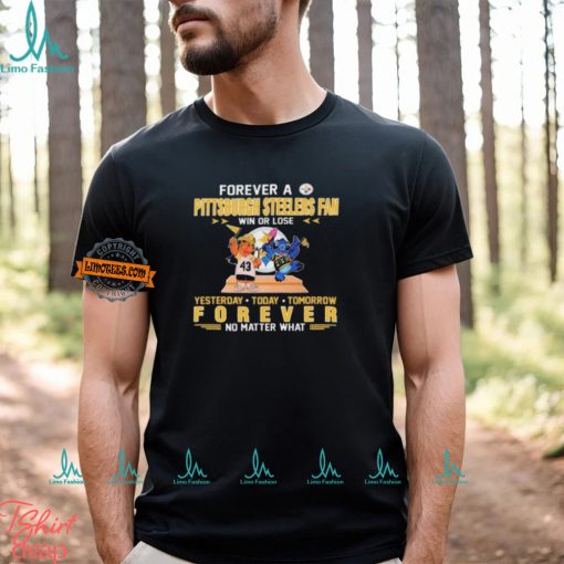 Official Pittsburgh Steelers Forever Fan No Matter What Stitch And Lilo Shirt