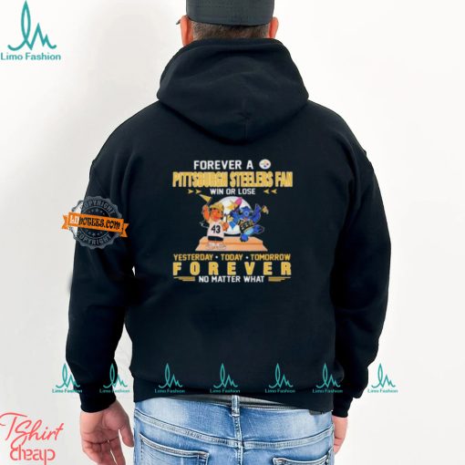 Official Pittsburgh Steelers Forever Fan No Matter What Stitch And Lilo Shirt