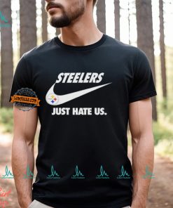 Official Pittsburgh Steelers True Football Team Just Hate Us Slogan T Shirt