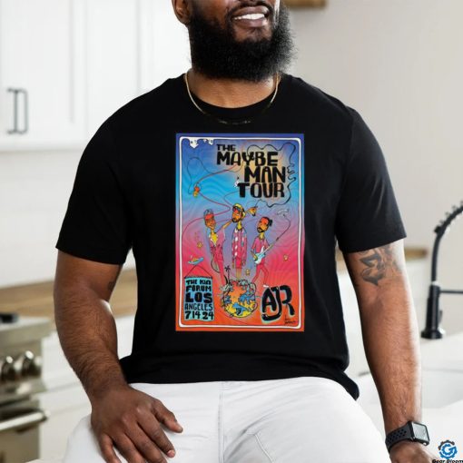 Official Poster AJR July 14 2024 Kia Forum in Inglewood CA t shirt