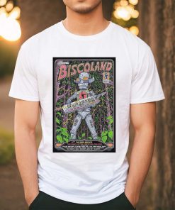 Official Poster Biscoland July 4 6 2024 Wonderland Forest in Lafayette NY t shirt