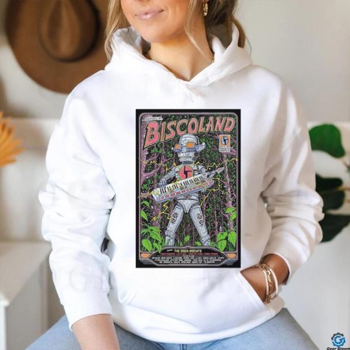 Official Poster Biscoland July 4 6 2024 Wonderland Forest in Lafayette NY t shirt